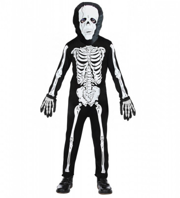 Costum Schelet Skeleton Copii foto