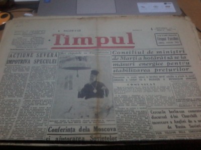 Timpul 4 10 1941 Episcopul Husilor in Transnistria clopot din un capac de tanc foto