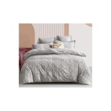 Cumpara ieftin Lenjerie de Pat Finet Jacquard Velvet Gofrat, pentru Pat Dublu, 6 Piese, GRI - PUC112