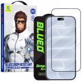 Folie de protectie Ecran Blueo Drop Resistant pentru Apple iPhone 18 Pro / 17 Pro / 17 / 16 Pro, Sticla Securizata, Full Glue, Neagra