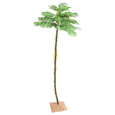 Palmier cu LED, 252 LED-uri alb calde, 400 cm foto