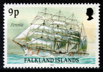 Falkland 1991 (1989), Mi #496 II**, navigatie. corabii, MNH! Cota 2 &amp;euro;! foto