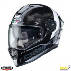 Casca integrala pentru scuter - motocicleta Caberg model Drift Evo Carbon Sonic G2 antracit/alb lucios Pinlock ready – lentila Pinlock inclusa – 100%