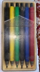 SET DE SASE CREIOANE MECANICE VINTAGE IN CUTIA ORIGINALA,,HEROS COLOR&amp;quot; foto