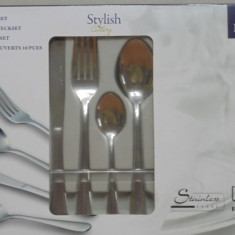 SET TACAMURI INOX - 16 BUC. - STYLISH CUTLERY - NOU, SIGILAT - OLANDA.