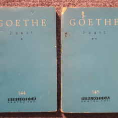 Faust, Goethe, Vol I si II, BPT 1962, 248+380 pagini, stare buna