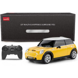 Masina cu telecomanda Mini Cooper, scara 1:24, Galben, Rastar