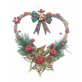 Coronita Craciun Eventissimi, 37 cm, Inima