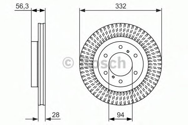 Disc frana MITSUBISHI PAJERO III Canvas Top (V6_W, V7_W) (2000 - 2006) BOSCH 0 986 479 782