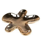Cumpara ieftin Set 2 boluri decorative portelan auriu 13x12x1 cm