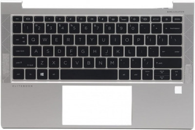 Carcasa superioara cu tastatura palmrest Laptop, HP, EliteBook 830 G8, M21674-001, 46071-001, M08701-001, M08701-B31, cu finger print, iluminata, layo foto