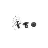 MBS Nit plastic, Yamaha 902690707600, RMS, 1 bucata, Cod Produs: 121832009RM