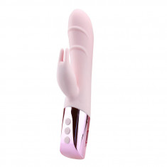 Vibrator Rabbit Dulce 30 Moduri Vibratii Silicon Roz 22 cm Mokko Toys