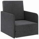 Fotoliu pat extensibil, gri inchis, material textil