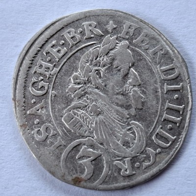 Austria 3 kreuzer 1636/ Sankt Veit argint Ferdinand ll foto