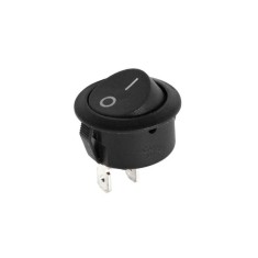 Intrerupator 2 pini ON-OFF 6A 250V negru 18x10mm cu retinere