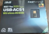 Adaptor Wireless Asus USB-AC51, AC 600, 150 + 433 Mbps, USB 2.0