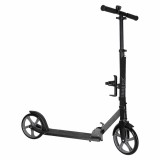 Trotineta urbana pliabila cu roti PU 200 mm si ghidon reglabil, negru