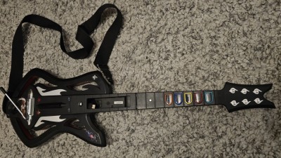 Chitara guitar Warriors of Rock controller wireless pentru jocul Guitar Hero ptr NINTENDO WII + joc compatibil foto