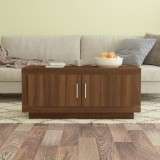 Masuta cafea Gossi stejar maro 102x50x45cm lemn prelucrat dreptunghiulara