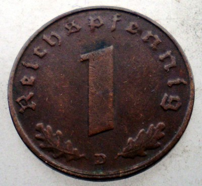 2.425 GERMANIA 1 REICHSPFENNIG 1937 D foto