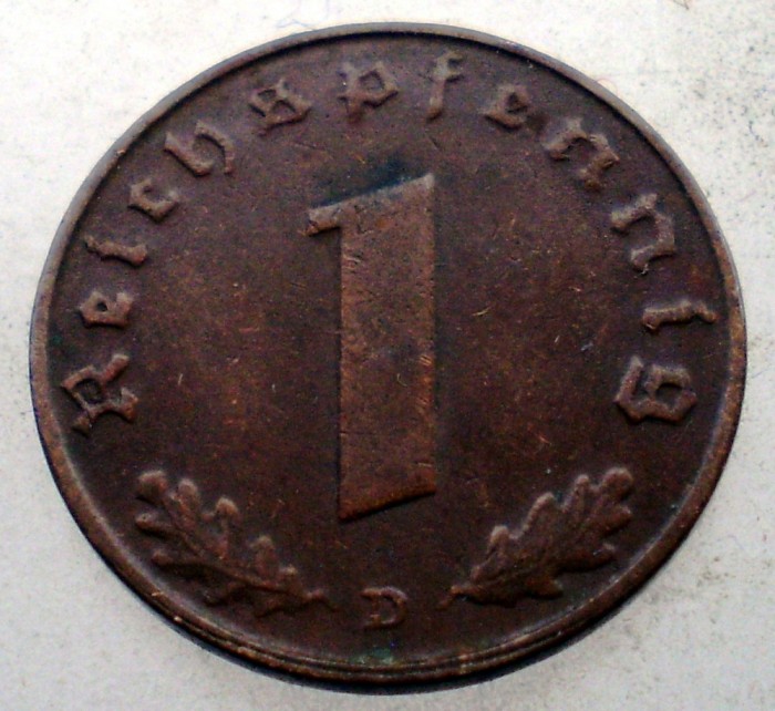2.425 GERMANIA 1 REICHSPFENNIG 1937 D