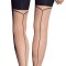 Ciorapi pentru portjartier , Culoare bej/negru Cotelli Legwear - marime M (3)
