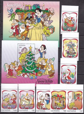 Guyana 1996 Disney MI 5802-5809 + 2 bl. 523,524 MNH foto