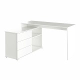 Cumpara ieftin Birou de colt mdf alb Terino 138x50x75 cm