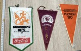 Cumpara ieftin LOT 3 FANION FOTBAL DE COLECTIE , PSTDAM , SOFIA , PLOVDIV