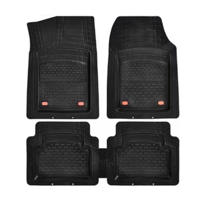 Set Covorase Auto Universale Tip Tavita SPARK, PVC, ajustabile, negru, 5 bucati foto