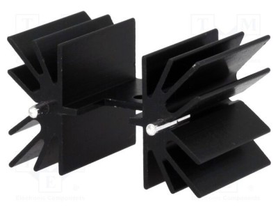 Radiator extrudat TO220 negru 25,4mm 7,1K/W aluminiu STONECOLD foto