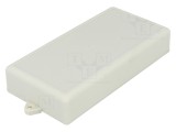 Carcasă universală cu dimensiuni 61mm x 121mm x 23mm și lame de fixare