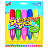 Set acuarele Squeeze&#039;n Brush, 5 culori cu sclipici, 3 ani+, Galt