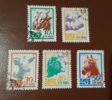 Serie completă Coreea de Nord (DPR Korea) 1990 &ndash; Animale domestice, 5 timbre ștampilate -A40