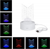 Kp BTS Bangtan Boys 7 culori LED Night Light USB acrilic Decor pentru cameră pen