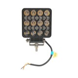 Proiector patrat LED cu DRL 9-80V, 36W alb-galben, carcasa aluminiu IP67 Breckner Germany