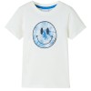 Tricou pentru copii, ecru, 92, vidaXL