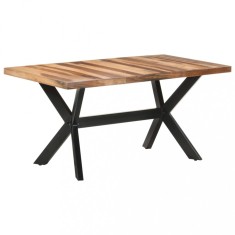 vidaXL Masă de bucătărie, 160x80x75 cm, lemn masiv cu finisaj miere