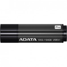 Memorie USB ADATA S102 Pro, 64GB, USB 3.1, Gri foto