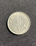 Moneda 20 rappen 1960 Elvetia, Europa