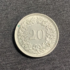 Moneda 20 rappen 1960 Elvetia