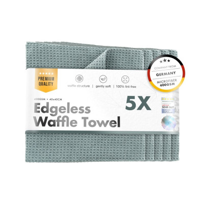 Laveta Microfibre Sticla ChemicalWorkz Edgeless Waffle Towel, 400 GSM, 40 x 40cm, 5 buc foto