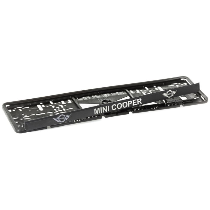 Set suport placute numar inmatriculare auto 3D (fata + spate) Mini Cooper