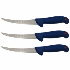 Set trei cutite de filetat DEPOX&reg;, Chef's Knife, otel inoxidabil, 30 cm, albastru