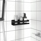 VidaXL Raft de duș negru mat 23x6,5x6 cm oțel inoxidabil 304 periat
