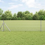 VidaXL Gard din s&acirc;rmă sudată Argintiu 0.4 x 50 m 42004945
