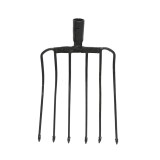 Furca metalica cu 6 coarne pentru gradina si gospodarie, fara maner