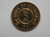 5 CENTS 1991 GUYANA