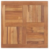vidaXL Blat de masă pătrat, 80 x 80 x 2,5 cm, lemn masiv de tec